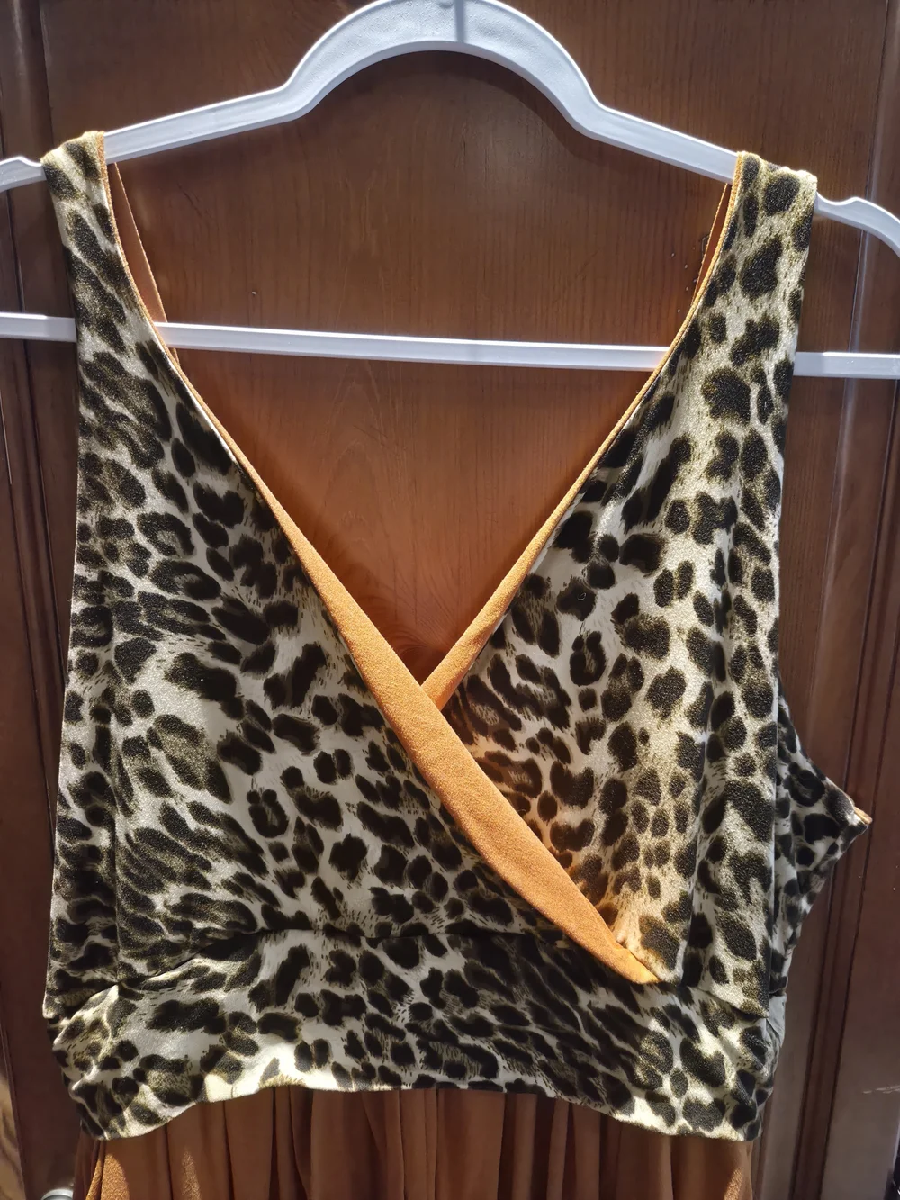 Latched Mama Leopard Print & Mustard Wrap Jumpsuit - Picture 4 of 5